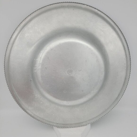 Vtg Hand Wrought Aluminum Serving Dish Bowl Floral Embossed Wilson Specialties - Picture 8 of 13